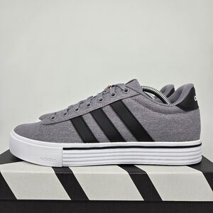 New adidas Daily 4.0 Grey Core Black Men's Shoes Size 9.5